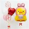 Набор шаров уточка "ути-пути" с фонтаном из шаров(красное сердце) 10118