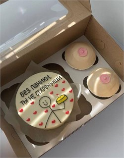 Бенто-тот с капкейками(2шт)-без паники 10066